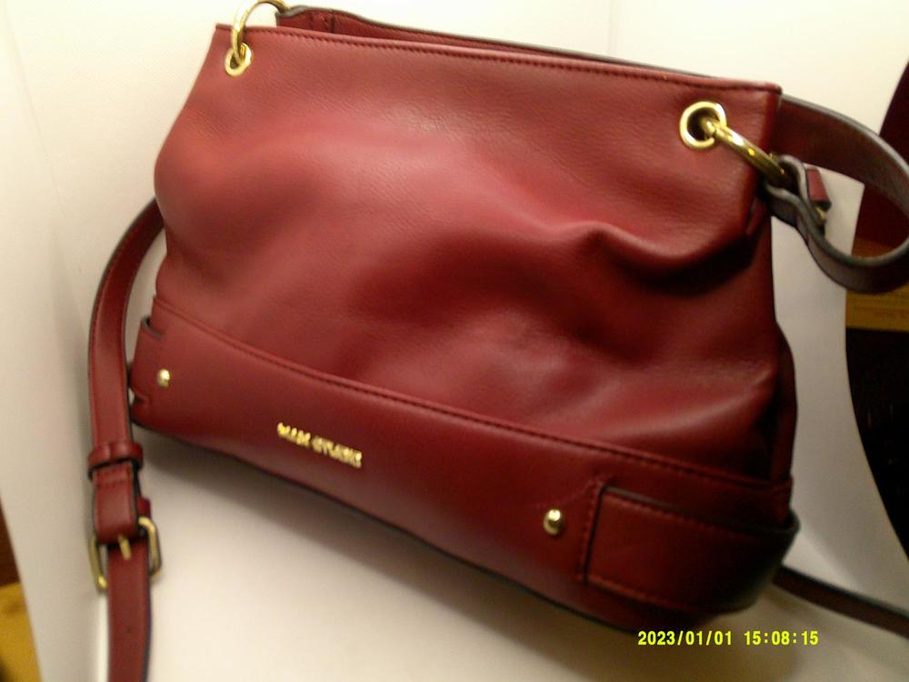 Max Studio Should bag maroon with gold accents
